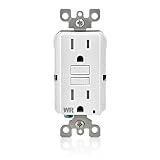 Leviton GFWT1-W Self-Test SmartlockPro Slim GFCI Weather-Resistant and Tamper-Resistant Receptacle with LED Indicator, 15-Amp, White