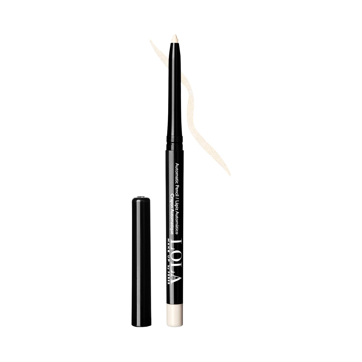 Lola Make Up by Perse Automatic Eye Pencil with Built-In Sharpener Waterproof Ultra Slim Eye Liner with Soft Texture, Vegan and Cruelty-Free Eye Makeup for Women, Naked (007)