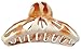Parcelona French Rain Drop Ivory Beige Large Covered Spring Celluloid Jaw Hair Claw Clip Clamp Clutcher 4 Inches
