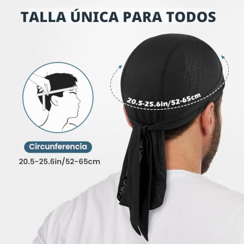 GXCROR Cooling Bandana Beanie Hat Sweat Absorbing Helmet Liner Skull Caps Doo Rag for Motorcycle Bike Running Outdoor Work