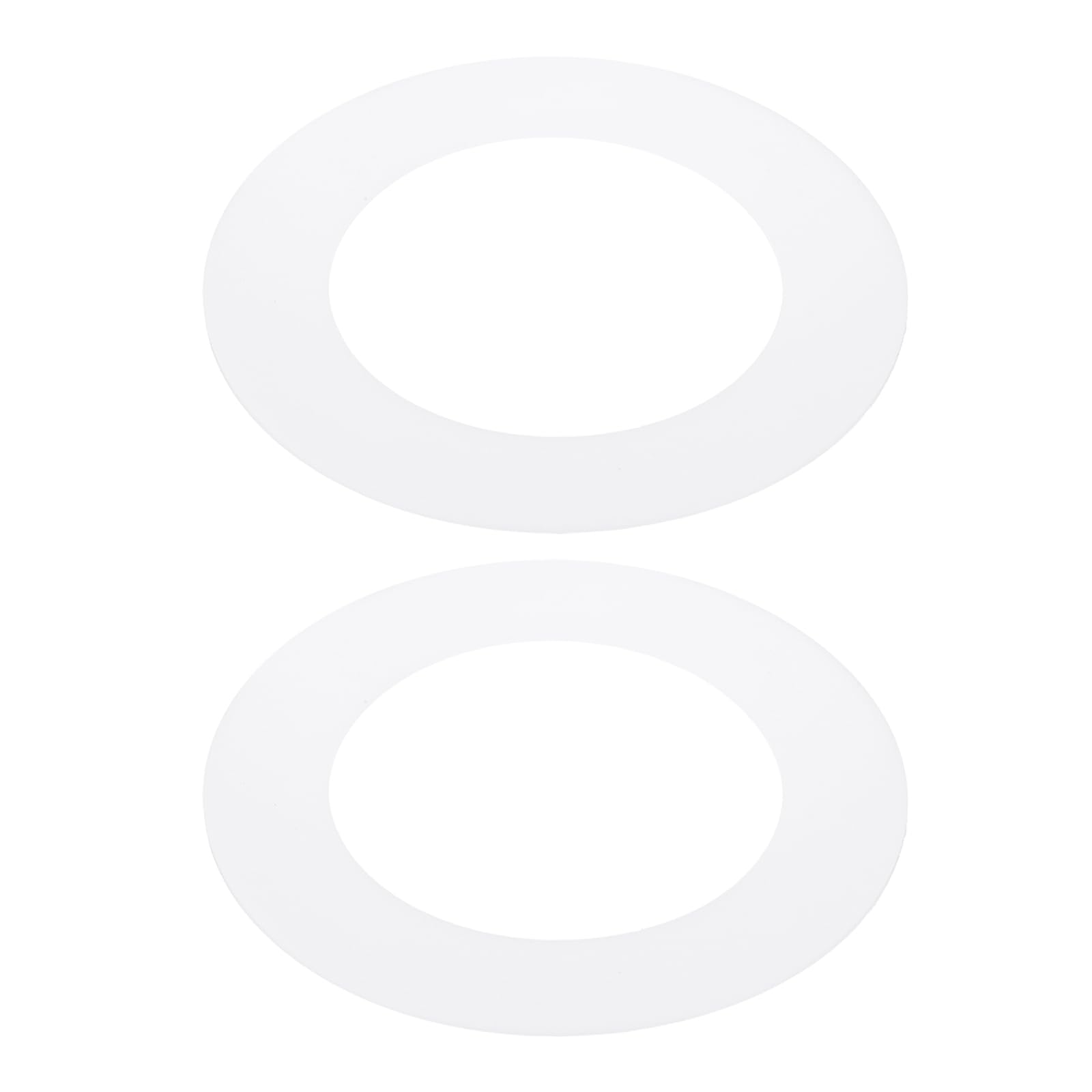 Photo 1 of PATIKIL 3.2" ID 4.9" OD Plastic Trim Ring, 2 Pcs Ceiling Light Goof Rings Matte Circular Light Cover Lighting Fixture for Ceiling Wall Recessed Can Downlights, Translucent Matte White