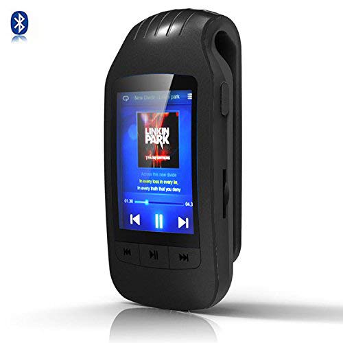 MP3 Player with Clip Bluetooth for Sport, 8 GB Music Player Lossless Sound Support FM Radio Recorder Stopwatch Pedometer,Expandable up to 32 GB