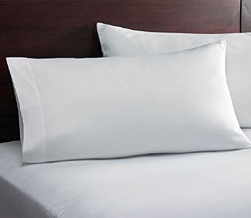 PLUSHY COMFORTLuxury Queen Size Pillow Case (20 x 30 Inch) - 2 Piece in 100 Percent Egyptian Cotton White Solid 600 Thread Count