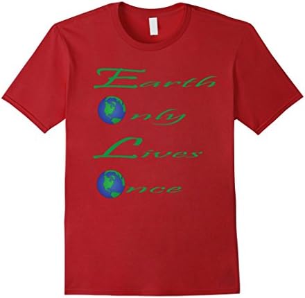Men's EOLO, Earth Only Lives Once Climate Change Environment Tee 2XL Cranberry