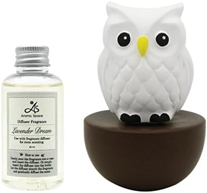 LIVELY BREEZE Ceramic Diffuser Set- Blinky Owl &amp; Lavender Dream Home Fragrance