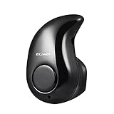 Ecandy Smallest Mini Wireless Stereo Bluetooth Headphone For Smart Phone Laptop, Mini Earbud Headsets For Iphone 4 4S 5 5S Samsung Galaxy S4 S5 i9600 Note 2 3 Android Laptop Ipad Tablet,Black