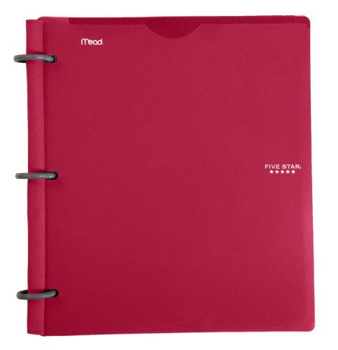 Five Star Flex NoteBinder, 1 Inch Binder, Customizable, Notebook and Binder All-in-One, Red (72349)