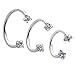 Jovivi 3pcs 16g CZ Stainless Steel Horseshoe Hoop Multi-functional Captive Ring for Nose Daith Lip Eyebrow Nipple Ear Cartilage Helix Septum