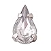 Pandahall 50pcs Clear Teardrop Shape Sew on / Glue on Acrylic Rhinestone Montee Beads with Brass Findings, Platinum, 10x6x5mm