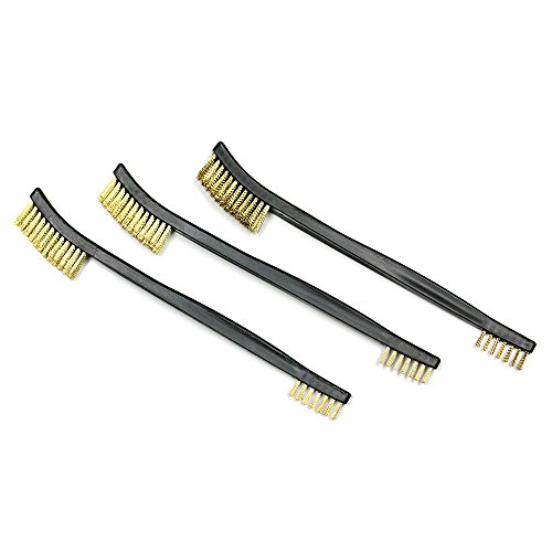 MaximalPower Brass Double Ended Cleaning Brush Set for Pistol Rifle Shotgun (3 Pack)