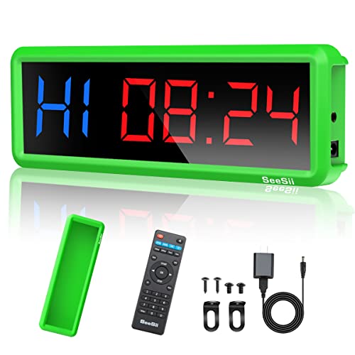 Seesii Gym Timer Clock for Home Gym, Gym Timer with Remote, Countdown ...