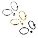 joybeauti Unisex Stainless Steel Captive Bead Hoop Barbell CBR Rings for Ear Belly Lip Nose Ring Piercing Jewelry Mixed Sizes Pack of 8 Pcs (Steel)