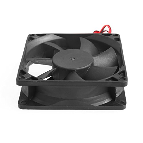 SCASTOE 80x80x25mm 12V 2-Pin PC Computer CPU System Heatsink Brushless Cooling Fan 8025