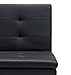 DHP Chelsea Convertible Accent Chair with Pillow, Black Faux Leather