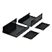 Eightwood Black Aluminum Power Amplifier Enclosure HIFI Electronic Project Box Case - 4.33
