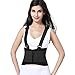 Lumbar Support Belt with Suspenders for Women - Adjustable & Light - Back Brace Shoulder Holsters - Lower Back Pain, Work, Lifting, Exercise, Gym - Neotech Care Brand - Black - Size L