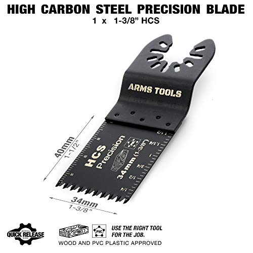 27 Piece Oscillating MultiTool Accessory Kit Quick Release BiMetal