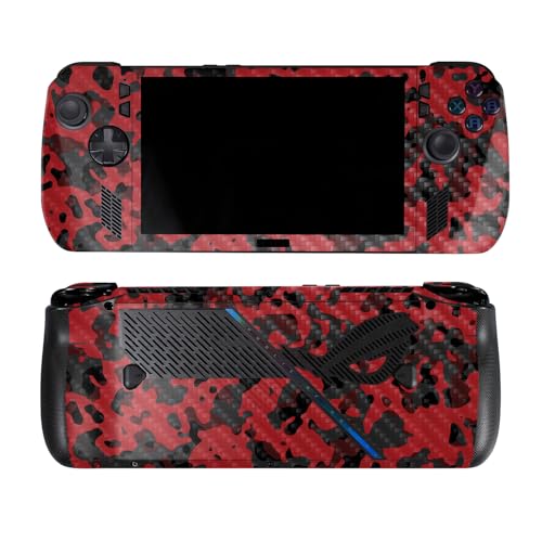 Carbon Fiber Skin Compatible with Asus ROG Ally X - Red Modern Camo - Premium 3…