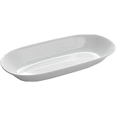 American Metalcraft MLRS16 Oblong Melamine Bowl, 16-7/8" Length, 8-1/4" Width, 2-3/8" Height,White
