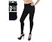 Nicole Miller Fleece Lined Seamless Leggings - Black - M/L