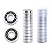 608 Bearing Ball Bearings for Skateboard 608 Hybrid Ceramic Bearing Stainless Steel Rings with 7 Black Ceramic Balls, 8×22×7mm,Pack of 10