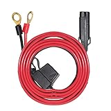 SPARKING 6FT Ring Terminal Cable - SAE to O Ring Terminal Harness Quick Connect/Disconnect Ring Terminal Assembly, 10A Fuse (6FT)
