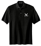 Spiffy Custom Gifts Mens U.S. Air Force Embroidered Polo Shirt