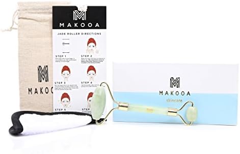 Anti Aging Jade Roller For Face Skincare Set – Face and Eye Roller, Microfiber Cloth and FREE Beauty Guide – The Jade Facial Roller – The Ideal Face Roller for Neck Slimming - 100% Jade Stone Roller