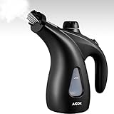 Aicok Clothes Steamer, 900W Fast-Heat Powerful Travel Steamer, 200ml High Capacity Garment Steamer Perfect for Home and Travel, Portable Handheld Fabric Steamer with Brush and Travel Pouch, Black