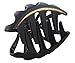 Parcelona French Octopus Black Wide Flat Teeth Bun Cover Celluloid Acetate Jaw Claw Hair Clip Clamp