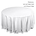 EMART Round Tablecloth White (6 Pack) 120 inch Circular Polyester Table Cover for Wedding Decor, Birthday Party, Banquet and Formal Events