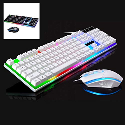 Onewell Wired USB Lighting Mechanical Feel Computer Keyboard Mouse Sets for PS4/PS3/Xbox One and 360 - Thumbnail 5