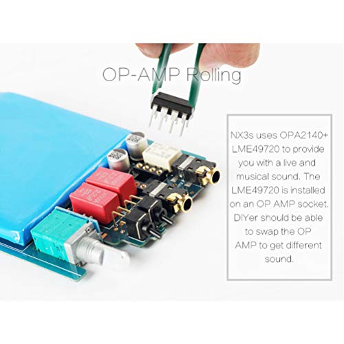 Topping NX3s Portable HiFi Headphone Amplifiers OPA2140 LME49720 USB Bass Gain Digital Audio Power Amplifier(Silver)