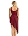 MSemis Women Lyrical Dance Costume Dresses Cutout High Low Skirt Camisole Ballet Leotard Dress