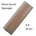 INTBUYING Screen Printing Squeegee Ink Squeegee Wooden Water Scraper 65 Durometer 9.4nches Long 4 inches Wide with Rubber Blade and Wooden Handle
