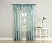 No. 918 Erica Crushed Sheer Voile Rod Pocket Curtain Panel, 51