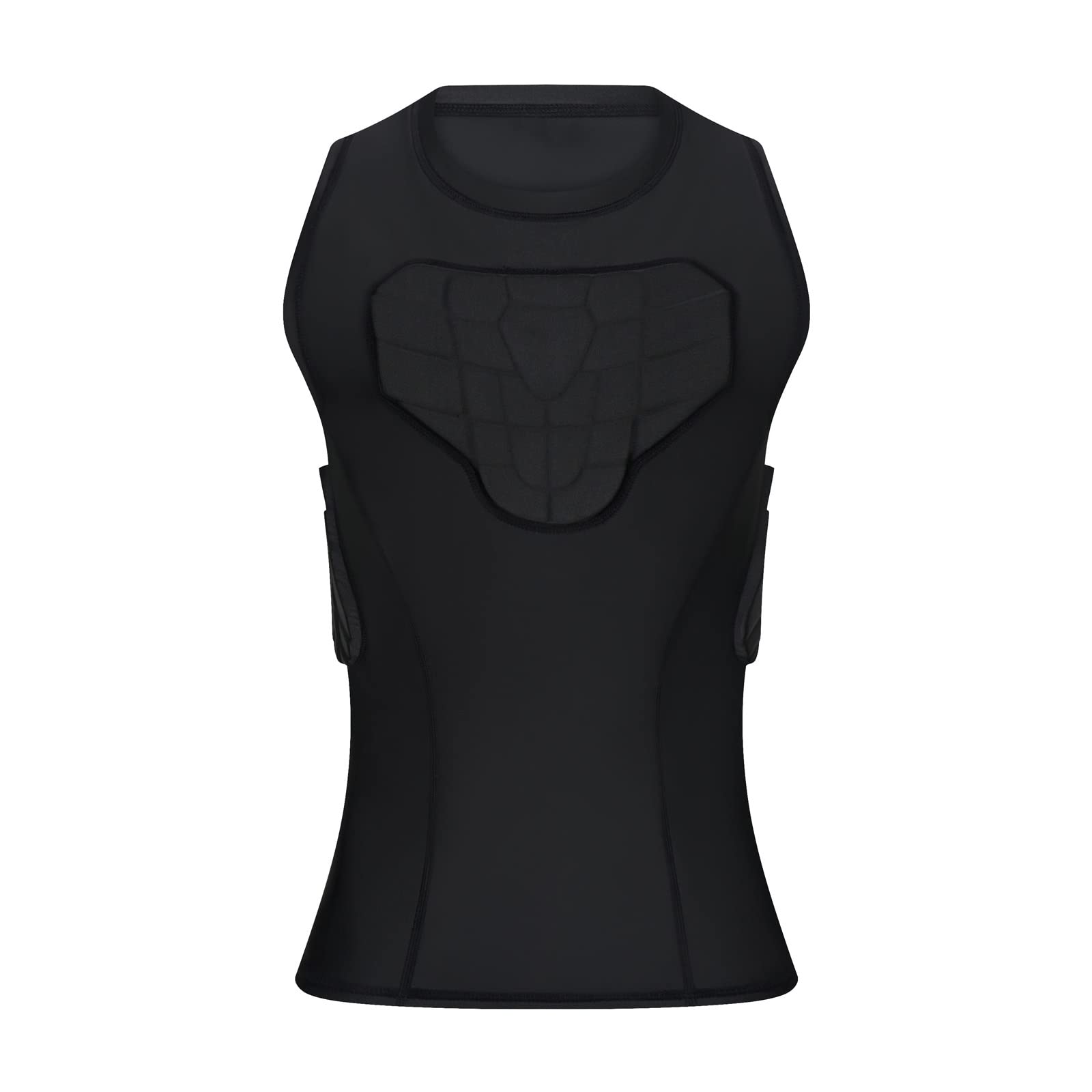 Girls Padded Sports Vest, Compression Shock Guard Shirt, Football Protective Pads for Goalkeeper, Paintball, Airsoft and Contact Extreme Sports YXL