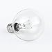 SHINE HAI G40 Clear Glass Globe Bulbs with Candelabra Screw Base, Pack of 25
