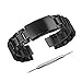 Zeiger 20mm Mens Watch Band Stainless Steel Metal Watch Band Interchangeable Replacement Black
