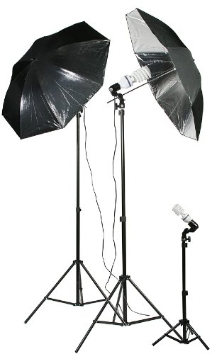 Fancierstudio Chromakey Green Screen Kit 1000 Watt Video Lighting Kit Photo Studio Kit Umbrella Softbox Kit by Fancierstudio