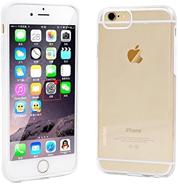 iPhone 6 case, Deligentier iPhone 6S case Clear Slim Fit Cover with Shock Absorbent TPU Hybrid Bumper Protection and anti-dust cover for Power &amp; Headphone Dock(White/Clear)