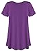 Esenchel Women's Tunic Top Casual T Shirt for Leggings 3X Purple