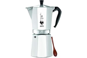 Original Bialetti 12-Espresso Cup Moka Express | Espresso Maker Machine and Zonoz Wooden Small Espresso Stirring Spoon Bundle (12-cup, 25 fl oz, 775 ml)