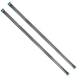 Neewer 2pieces 20inch/50cm Long 15mm Black Aluminum Alloy Rod Set with Rod Connector Bolts for 15mm Rod Support Rail System DSLR Rig Stabilizer