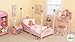 KidKraft Princess Wooden Side Table with Drawer, Crown Knob, Children's Furniture - Pink, Gift for Ages 3+