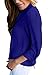 FARYSAYS Women's Casual Chiffon Tie-bow Neck Long Sleeve Tie Cuff Blouse Tops Blue X-Large