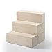 ZINUS Foam 18 Inch 3-Step Step Pet Stairs, Pet Ramp for Cats and Dogs, Medium, Beige