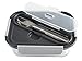BUILT NY Gourmet Bento Glass Single Compartment Lunch Container with Stainless Steel Utensils Set, 30-Ounce, Black
