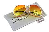 Elite RIMLESS OVERSIZED VINTAGE RETRO Butterfly Upside Down Oceanic Lens Sun Glasses