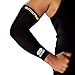 Elbow Compression Sleeve (1 Pair) Blitzu POWER + Biceps Arm Brace Support. Premium Shooter Sleeves. For Basketball, Baseball, Tennis, Yoga, Golf. (Black, Large ( Bicep 13